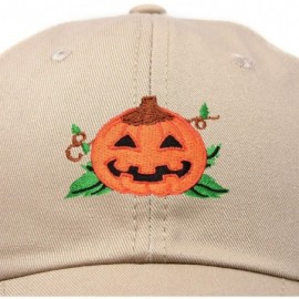 Baseball Caps Jack-O-Lantern Halloween Pumpkin Hat Mens Womens Baseball Cap - Khaki - CB18YZM23Y2 $13.35