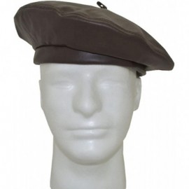 Berets Winner Caps Unisex Cowhide Leather Beret Made in USA - Hunter Green - C9180I7MELZ $23.40