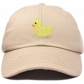 Baseball Caps Cute Ducky Soft Baseball Cap Dad Hat - Khaki - CJ18LZ8QIKG $14.91