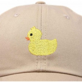 Baseball Caps Cute Ducky Soft Baseball Cap Dad Hat - Khaki - CJ18LZ8QIKG $14.91