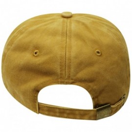 Baseball Caps Alien Small Embroidery Cotton Baseball Cap - Ripped Gold Qv440 - CO18DW4DR28 $9.35