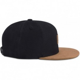 Baseball Caps Cap Men & Women Snapback Stylish Baseball Hat One Size Unisex - Black/Brown - CW18MCA666R $22.06