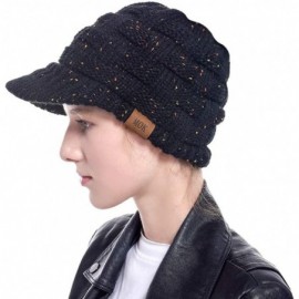 Skullies & Beanies Womens Knit Visor Beanie Newsboy Cap Winter Warm Hat Cold Snow Weather - Multicolor - C918YH0I8D0 $10.36