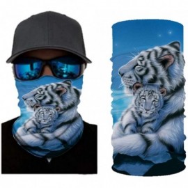 Balaclavas Cool Print Tiger Lion Seamless Bandana Rave Headband Headwear Balaclava Head Wrap Scarf Neck for Women Men - CI197...