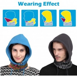 Balaclavas Balaclava Face Mask Winter Neck Warmer Fleece Windproof Hood Hats - White - CB187K068LK $7.15