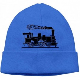 Skullies & Beanies Beanie Hat Steam Train and Railway 3 Trendy Knit Cap for Unisex - Royalblue - CR18HOG8T8R $36.61