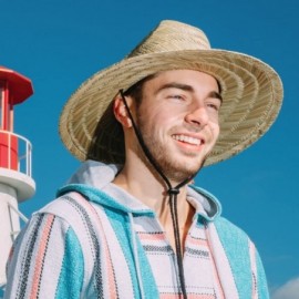 Sun Hats Brooklyn Surf Men's Straw Sun Classic Beach Hat Raffia Wide Brim- Natural- One Size - C7180Y70RW4 $14.04