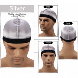 Skullies & Beanies 3PCS Silky Durags Pack for Men Waves- Satin Doo Rag- Award 1 Wave Cap - A-1style E-3pcs Durags & 3pcs Wave...