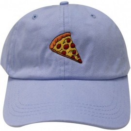 Baseball Caps Pepperoni Pizza Cotton Baseball Dad Caps - Sky - CK12LLUVUCL $11.10