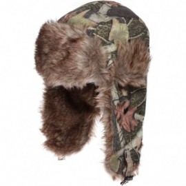 Bomber Hats Trooper Ear Flap Cap w/Faux Fur Lining Hat - Hunting Camp Camo - CX112PF75T9 $14.68