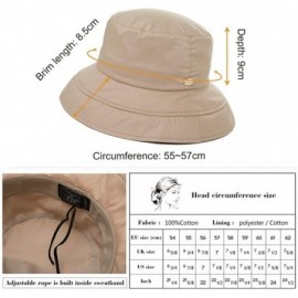 Baseball Caps Womens UPF50 Cotton Packable Sun Hats w/Chin Cord Wide Brim Stylish 54-60CM - 00038_black - CV18RXSHZZE $26.84