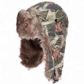 Bomber Hats Trooper Ear Flap Cap w/Faux Fur Lining Hat - Hunting Camp Camo - CX112PF75T9 $14.68