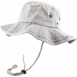 Sun Hats 100% Cotton Stone-Washed Safari Wide Brim Foldable Double-Sided Sun Boonie Bucket Hat - Pigment - Grey - CW18OTIULW9...