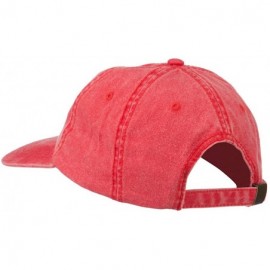 Baseball Caps Hawaii Flower Aloha Embroidered Washed Cap - Red - CS11RNPIF6D $19.13