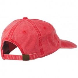 Baseball Caps Hawaii Flower Aloha Embroidered Washed Cap - Red - CS11RNPIF6D $19.13