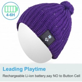 Skullies & Beanies Light Up Beanie Hat Stylish Unisex LED Knit Cap for Indoor and Outdoor - Lb008-purple - C6186L8O8LL $23.82