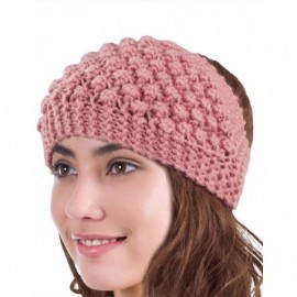 Headbands Women's Winter Wide Knit Headband - Wide - Pink - C317XHQQ0R2 $14.58