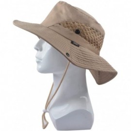 Sun Hats Packable Perfect Fishing Gardening - Beige- Polyester - C518EWCAXXR $13.32