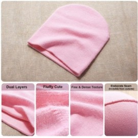 Skullies & Beanies Winter Warm Hats for Women Girls- 2-Layer Faux Rabbit Fur Knit Beanie Skull Cap - 1black - CW18Z35QDC3 $12.85