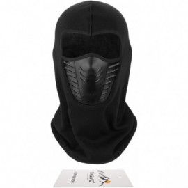 Balaclavas Warm Balaclava Ski Face Mask Cover Winter Fleece Warmer Fit Helmet Adults - Black - CE185A2MSY9 $10.47