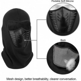 Balaclavas Warm Balaclava Ski Face Mask Cover Winter Fleece Warmer Fit Helmet Adults - Black - CE185A2MSY9 $10.47