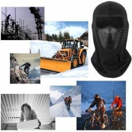 Balaclavas Warm Balaclava Ski Face Mask Cover Winter Fleece Warmer Fit Helmet Adults - Black - CE185A2MSY9 $10.47