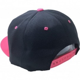 Baseball Caps Waifu HAT in Black with Pink Brim - Black Letter With Pink Trim - CB1889HEI38 $39.65