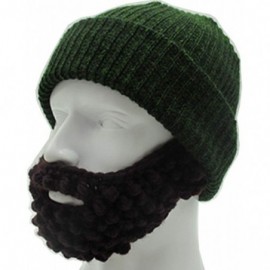 Skullies & Beanies Unisex Wacky Beard Hat Knit Funny Beanie Halloween Cap Wind Mask - Green - CX18L7M3C5C $24.34