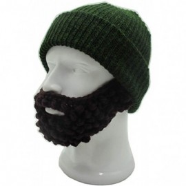 Skullies & Beanies Unisex Wacky Beard Hat Knit Funny Beanie Halloween Cap Wind Mask - Green - CX18L7M3C5C $13.45