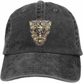 Baseball Caps Men's & Womens Fashion with Willie Nelson Outlaw Music Funny Logo Adjustable Jeans Cap - C518AW3AX7L $22.48