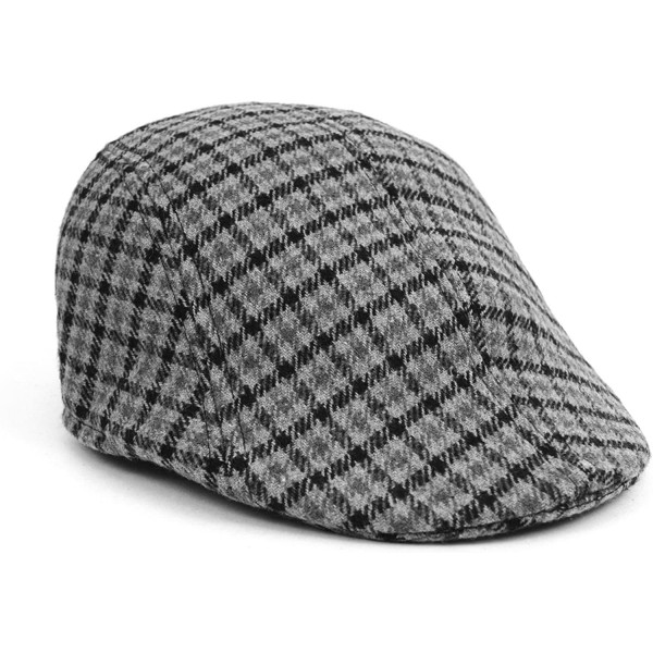 Men's Houndstooth Fall/Winter Ivy Cap - Gray - CH18776824O