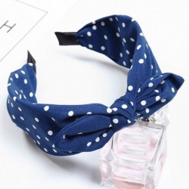 Headbands Sweet Bowknot Headband Headwrap - Blue - CE18O8O7WSC $6.17