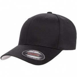 Baseball Caps Flexfit Blank Home Run Stretch-Fitted Cap - Black - CN18W7AQLYL $15.77