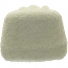 Skullies & Beanies Women's Angora Fur Beanie with Bow - Ivory - CA11R9K9TNZ $8.82