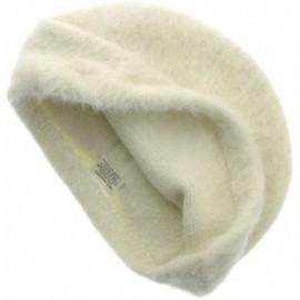 Skullies & Beanies Women's Angora Fur Beanie with Bow - Ivory - CA11R9K9TNZ $8.82