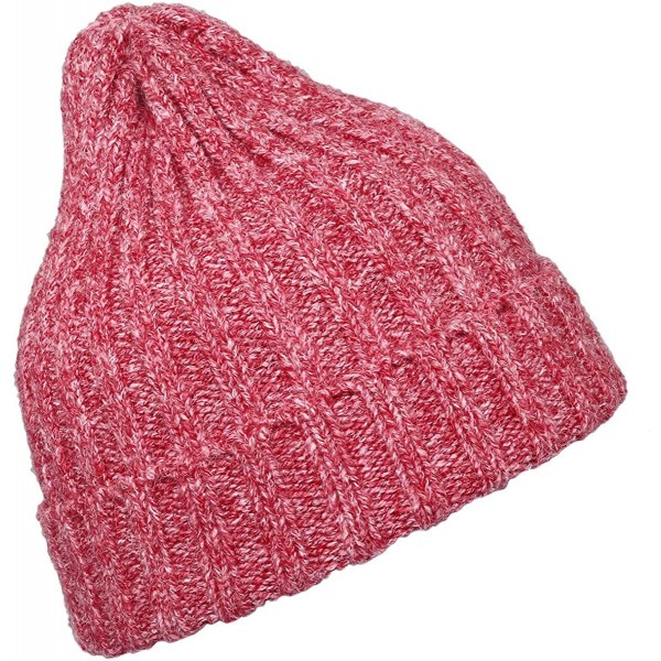 Skullies & Beanies Beanie Hats for Men Women-Baggy Knit Ski Warm Slouchy Cap - Style 3 Red & White - C518ID0Y0KE $12.17