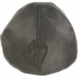 Newsboy Caps Men's Winter Fall Faux Leather Duckbill Ivy Driver Cabbie Cap Hat - Gray - C211H6K6NJV $17.99