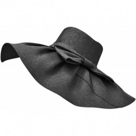 Sun Hats Elegant Toyo Wide Brim Floppy Hat - Black - C212CM4HVS7 $23.29