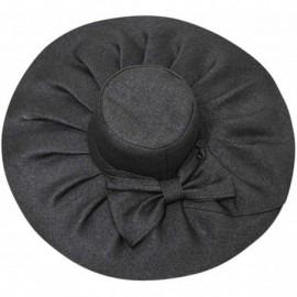 Sun Hats Elegant Toyo Wide Brim Floppy Hat - Black - C212CM4HVS7 $23.29