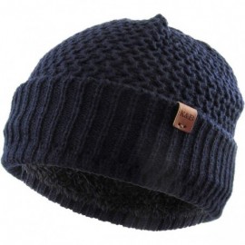 Skullies & Beanies Men Women Knit Winter Warmers Hat Daily Slouchy Hats Beanie Skull Cap - 2.5) Very Warm Navy - C318GQU6YRC ...
