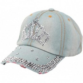 Baseball Caps 2016 Hip-Hop Baseball Cap Full Diamond Crown Flat Snapback Hat - E - C912FINX81X $17.03