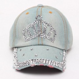 Baseball Caps 2016 Hip-Hop Baseball Cap Full Diamond Crown Flat Snapback Hat - E - C912FINX81X $7.70