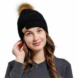 Skullies & Beanies Clearance Women Lace Floral Winter Warm Beanie Caps Hat - C Black - CE1938WOXA8 $8.65