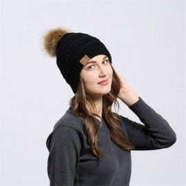 Skullies & Beanies Clearance Women Lace Floral Winter Warm Beanie Caps Hat - C Black - CE1938WOXA8 $8.65