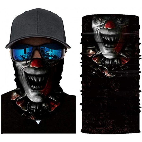 Balaclavas 3D Face Mask Seamless Bandana Unisex Headscarf UV Protection Scarf - Black 2 - CT199ZR57WW $12.25