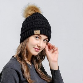 Skullies & Beanies Clearance Women Lace Floral Winter Warm Beanie Caps Hat - C Black - CE1938WOXA8 $8.65