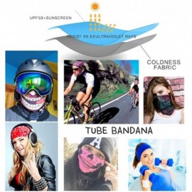 Balaclavas 3D Face Mask Seamless Bandana Unisex Headscarf UV Protection Scarf - Black 2 - CT199ZR57WW $12.25
