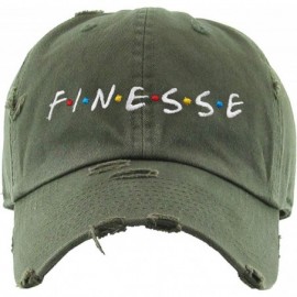 Skullies & Beanies Good Vibes Only Heart Breaker Daddy Dad Hat Baseball Cap Polo Style Adjustable Cotton - 04a) Finesse Olive...