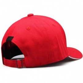 Baseball Caps Unisex Hail Satan Goat 666 red Logo Flat Baseball Cap Fitted Style Hats - Hail Satan Goat-3 - CX18SALRQI3 $12.15