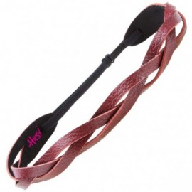 Headbands Women's Adjustable NO SLIP Genuine Leather Headband Braid (Braided Oxblood Leather 1pk) - CZ1972CE7RM $12.93